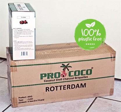 Kokosbriketten Masterbox 10kg.(5 ds. maal 2 kg.) Pro Coco online Natuurgroothandel