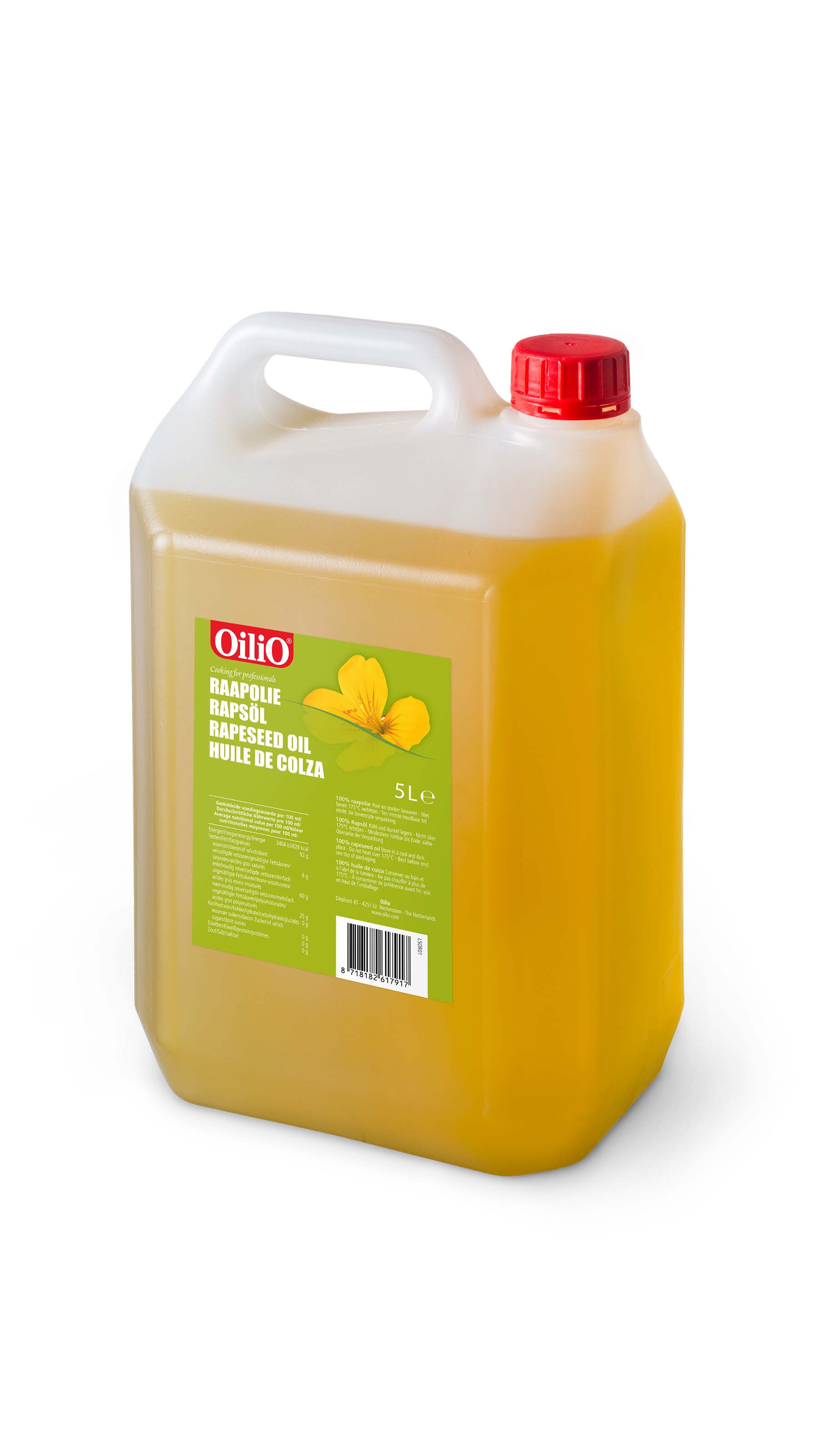 Raapolie 5 liter Oilio online kopen Natuurgroothandel