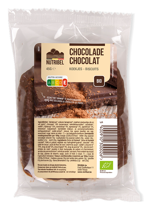 Nutribel cacaokoek bio 45gr. online kopen Natuurgroothandel