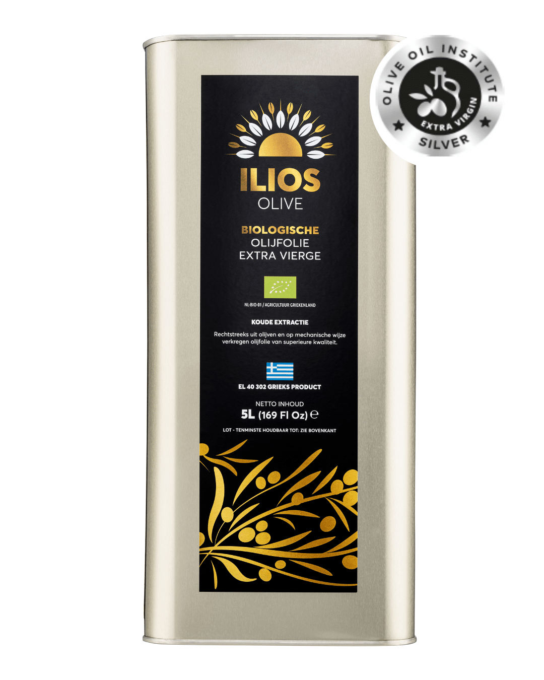 Ilios olijfolie BIO extra vierge blik 5ltr. 