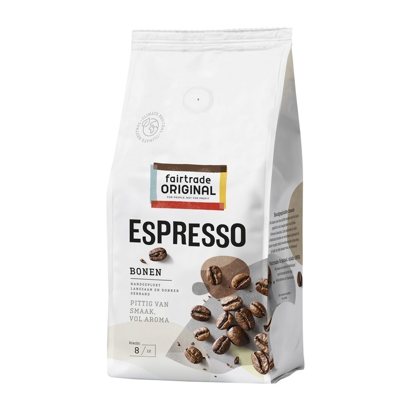 Fairtrade Original Koffiebonen Espresso 1000gr. online kopen Natuurgroothandel