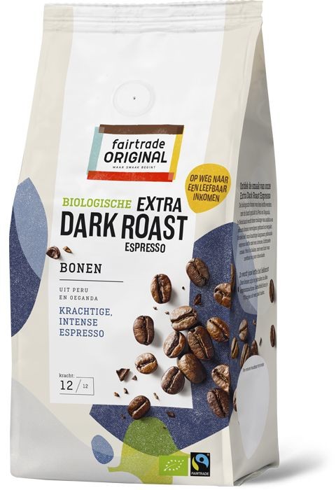 Fairtrade Original Koffiebonen Extra Dark Roast BIO 500gr. online kopen Natuurgroothandel