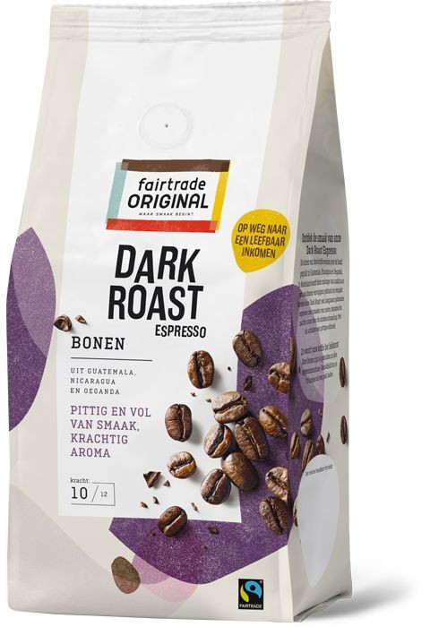 Fairtrade Koffiebonen Espresso Dark Roast 500gr. online kopen Natuurgroothandel