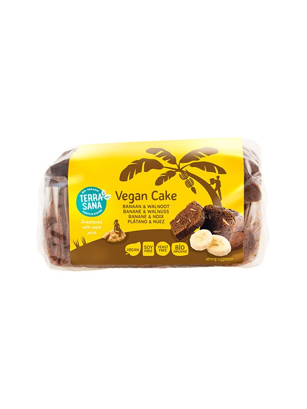 Vegan cake banaan en walnoot 350gr. Terrasana