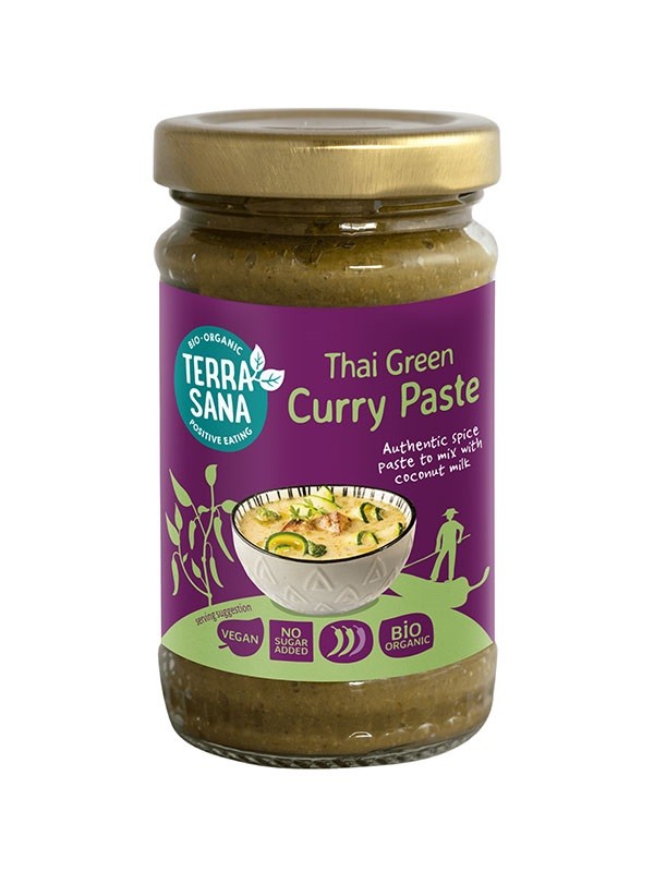 Thaise groene currypasta 120gr. Terrasana