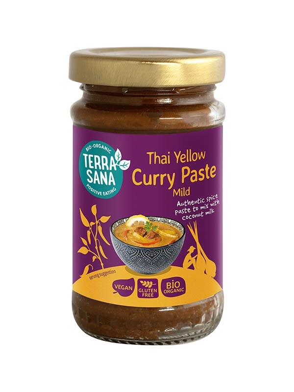 Thaise gele currypasta 120gr. Terrasana