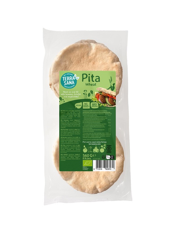  Pitabrood tarwe 560gr. 2*4st. TerraSana