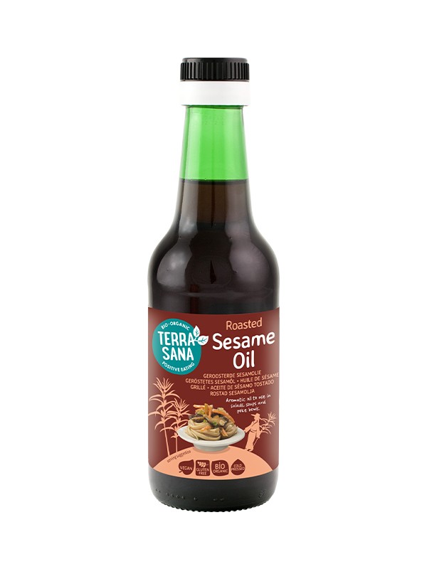 Sesamolie geroosterd 250ml. Terrasana