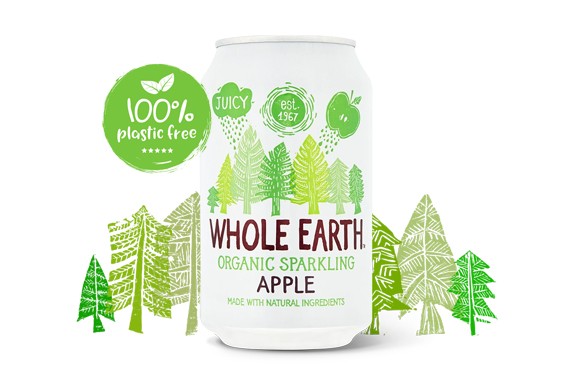 Appel Frisdrank BIO blik 330ml. Whole Earth online kopen Natuurgroothandel