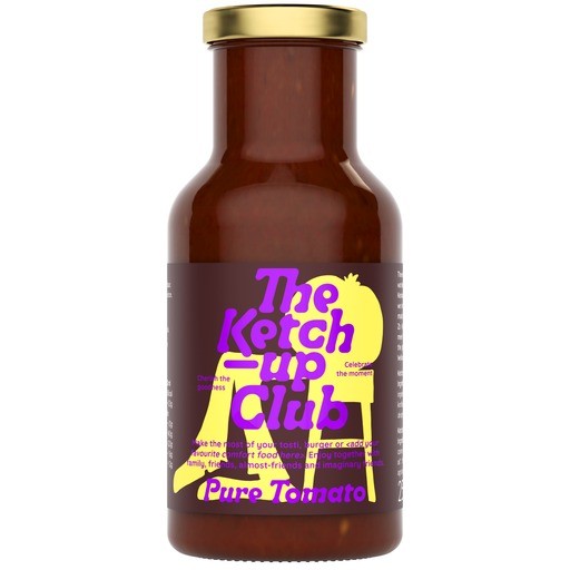 Pure Tomato ketchup fles 250ml. The Ketch-up Club