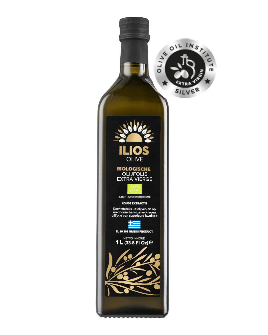 Ilios olijfolie BIO extra vierge 1000ml. 