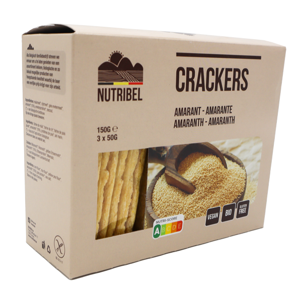 Nutribel crackers Amarant bio 150gr. online kopen Natuurgroothandel