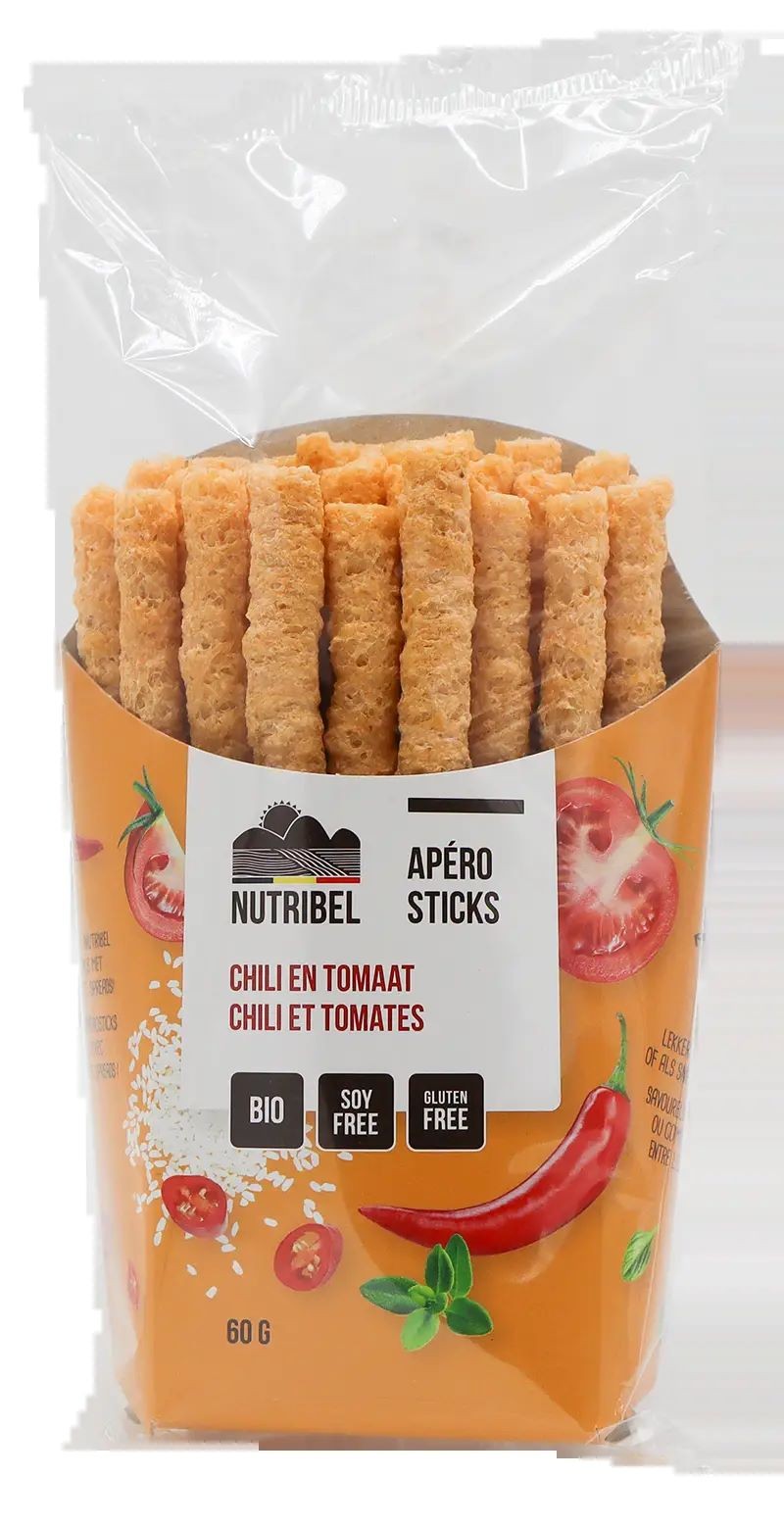 Nutribel Aperosticks chili BIO 60gr. online kopen Natuurgroothandel