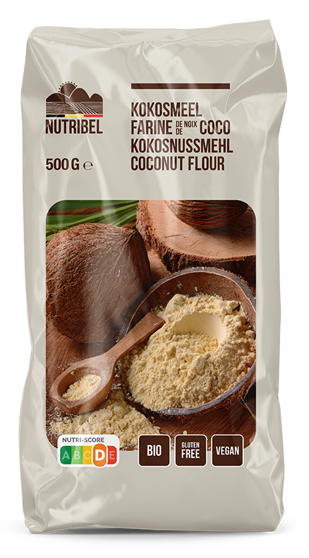 Kokosmeel glutenvrij BIO 500gr. Nutribel online Natuurgroothandel