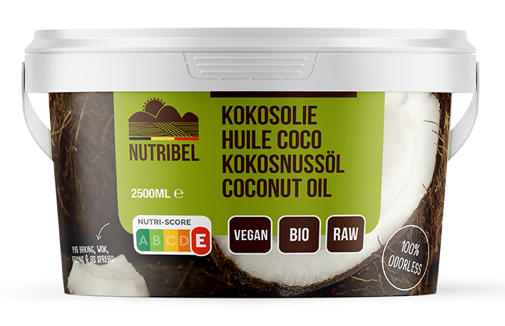 Nutribel kokosolie geurloos BIO 2500ml. online kopen Natuurgroothandel
