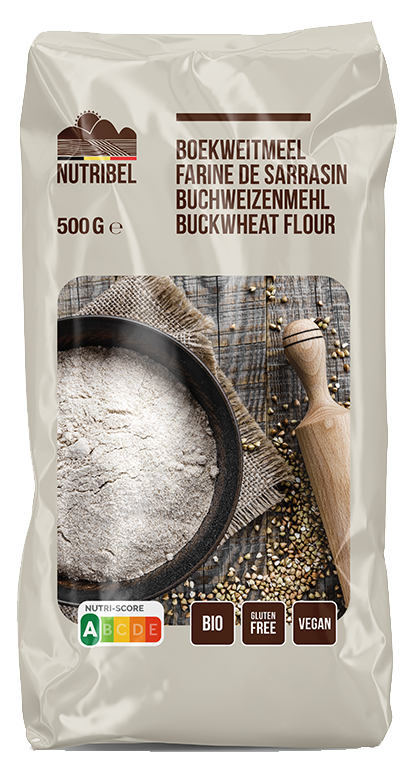 Boekweitmeel glutenvrij BIO 500gr. Nutribel online kopen bij Natuurgroothandel