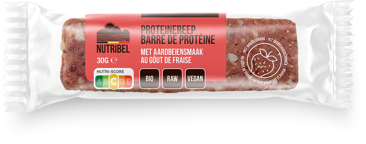 Nutribel proteinerepen aardbei BIO 20st.* 30gr. online kopen bij Natuurgroothandel