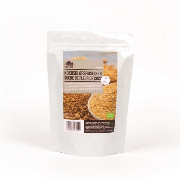 Nutribel kokosbloesemsuiker bio & raw 250gr. online kopen Natuurgroothandel