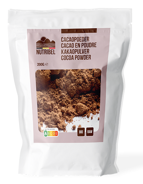Nutribel Cacaopoeder BIO & RAW 200gr. online kopen Natuurgroothandel