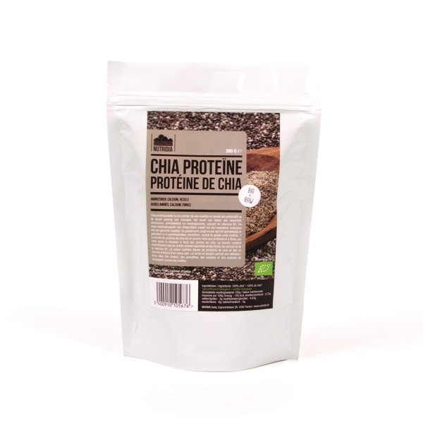 Chia proteine poeder BIO & RAW 200gr. Nutridia