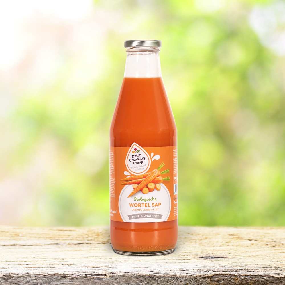 Wortelsap BIO 6st. van 750ml. Dutch Cranberry